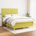 vidaXL Boxspring posteľ s matracom zelená 140x190 cm látka