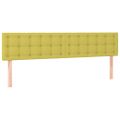 vidaXL Čelo postele s LED zelené 180x5x78/88 cm látka