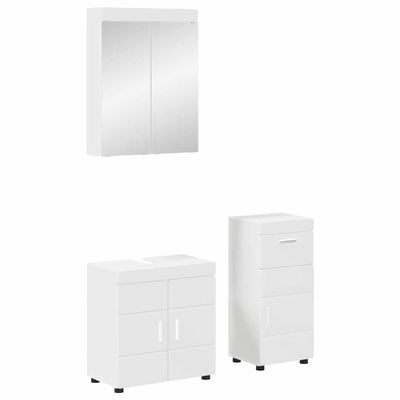 vidaXL Sada kúpeľňového nábytku TULUM 3 pcs Biela 60 x 34 x 63 cm