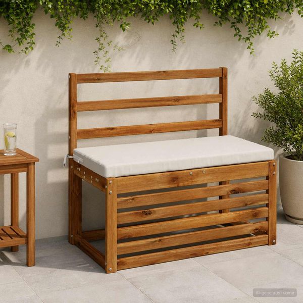 vidaXL Vankúš na lavičku SOEST 100% polyester Biela 60 x 40 x 5 cm