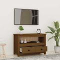 vidaXL TV skrinka medovo-hnedá 79x35x52 cm masívna borovica