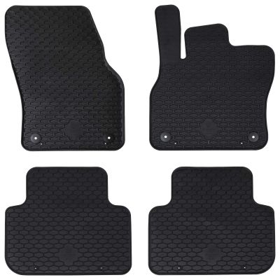 vidaXL Autokoberec 4 pcs Čierna vhodné pre Audi Q3 2019-2025 Guma