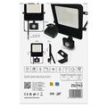 LED reflektor VISIO s pohybovým čidlom, 50 W, neutrálna biela, čierný
