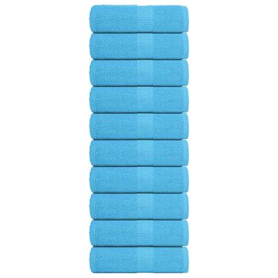 vidaXL Utierky na umývanie FROGN 10 ks tyrkysové 30x30 cm 360 g/m²