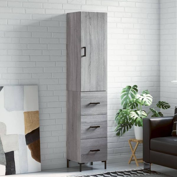 vidaXL Vysoká skrinka dub sonoma 34,5x34x180 cm spracované drevo