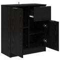 vidaXL Servírovacia skriňa Čierny dub 60 x 30 x 70 cm Kompozitné drevo
