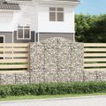 vidaXL Oblúkové gabiónové koše 11 ks 200x30x180/200 pozinkované železo