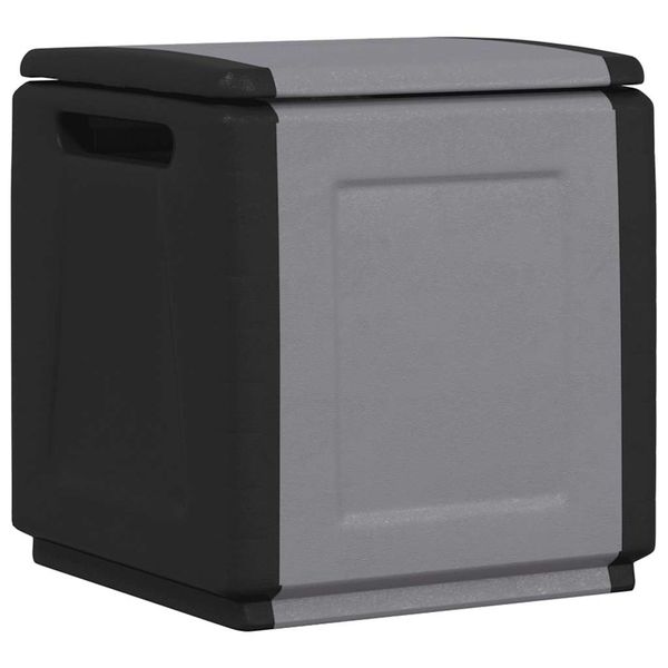 vidaXL Záhradný úložný box 54x53x57 cm 130 l šedo-čierny