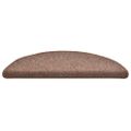 vidaXL Schodové rohože 30 ks 56x17x3 cm hnedé polkruhové