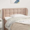 vidaXL Čelo postele so záhybmi kapučínové 103x23x78/88 cm umelá koža