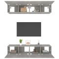 vidaXL TV skrinky 4 ks betónovosivé 80x30x30 cm spracované drevo