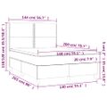 vidaXL Posteľný rám boxsping s matracom tmavozelený 140x200 cm zamat