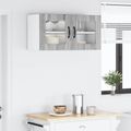 vidaXL Nástenný sklenený kabinet PORTO Sivý Sonoma 80 x 31 x 40 cm