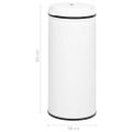 vidaXL Automatický odpadkový kôš, senzor 80 l, uhlíková oceľ, biely