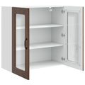 vidaXL Dvierka na umývačku Kalmar Hnedý dub 80 x 31 x 80 cm