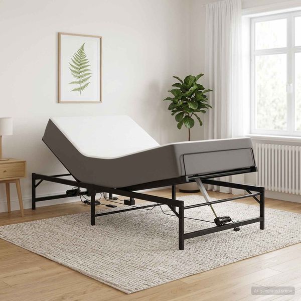vidaXL Elektrický nastaviteľný rám postele Čierna 80 x 200 cm Oceľ