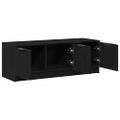 vidaXL TV skrinka 102 x 35 x 36,5 cm Čierny dub Kompozitné drevo