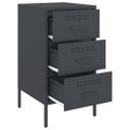 vidaXL Nočné stolíky 2 ks antracit 36x39x68 cm oceľ