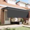 vidaXL Sklopná markíza Antracit 400 x 200 cm Polyester a hliník