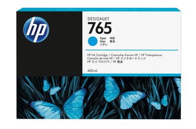 HP 765 Designjet azúrová (400 ml), F9J52A