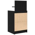 vidaXL Nočné skrinky s 2 zásuvkami 2 ks čierne 38x34x80 cm