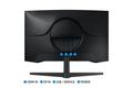 Samsung Odyssey/G55C/27"/VA/QHD/165Hz/1ms/Black/2R LED monitor, herní, prohnutý, 26,9", VA, 2560×1440, 16:9, 165Hz, 1ms, 300cd/m2, 2500:1, HDMI, DisplayPort, VESA, en. tr. F, cerný