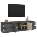 vidaXL TV skrinka sivá 176x37x47,5 cm masívna borovica