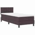 vidaXL Posteľ s pružinovým rámom Tmavohnedá 80 x 200 cm látka