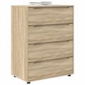 vidaXL Úložné skrine 80 x 48 x 105 cm Kompozitné drevo Sonoma dub