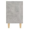 vidaXL Nočné stolíky, nohy z masívu 2 ks, betónovo sivé 40x30x50 cm