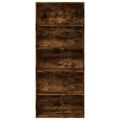 vidaXL Knižnica dymový dub 80x30x189 cm kompozitné drevo