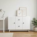 vidaXL Servírovacia skriňa Biela 89 x 34,5 x 60 cm Kompozitné drevo