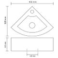 vidaXL Umývadlo s prepadom 45x32x12,5 cm, biele