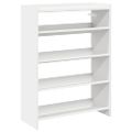 vidaXL Regál na topánky biely 60x25x81 cm spracované drevo
