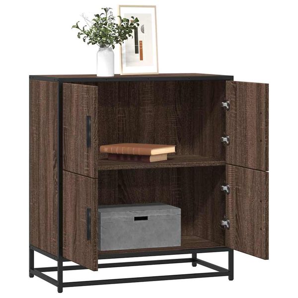 vidaXL Komoda hnedý dub 68x35x76 cm kompozitné drevo