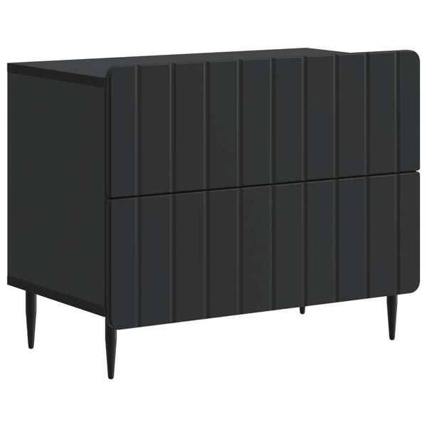 vidaXL Nočný stolík Čierna 62 x 34,5 x 49,5 cm Kompozitné drevo