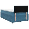 vidaXL Posteľ boxspring s matracom Tmavomodrá 120 x 200 cm Zamat