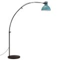 vidaXL Podlahová lampa 25 W šmuhovaná modrá 150 cm E27