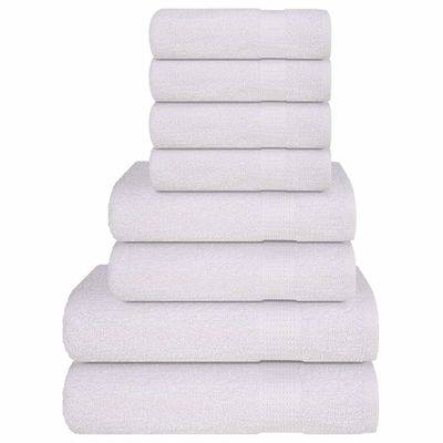 vidaXL 8-dielna sada uterákov FROGN biela 360 g/m²