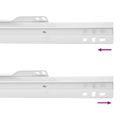 vidaXL Posuv zásuvky 12 ks Biela 250 mm Oceľ