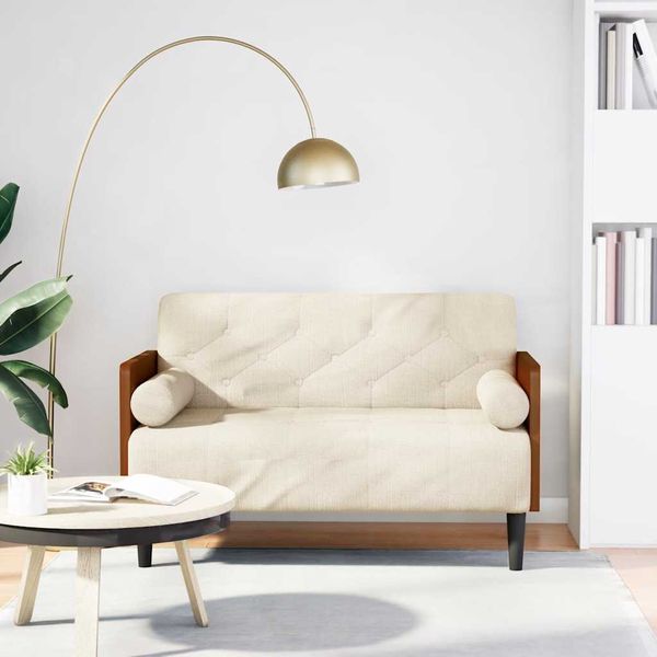 vidaXL Dvojpohovka s vankúšmi 110 cm, ľanová