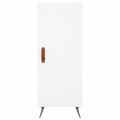 vidaXL Vysoká skrinka biela 34,5x34x180 cm spracované drevo
