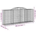 vidaXL Oblúkové gabionové koše 11 ks 300x50x120/140 cm pozink. železo