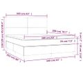 vidaXL Posteľný rám boxspring s matracom čierny 160x200 cm zamat