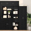 vidaXL Highboard Čierny dub 50 x 42,5 x 225 cm Kompozitné drevo