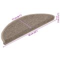 vidaXL Samolepiace nášľapy na schody vzhľad sisalu 15 ks 56x17x3 cm