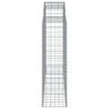 vidaXL Oblúkové gabionové koše 14 ks 200x50x140/160 cm pozink. železo
