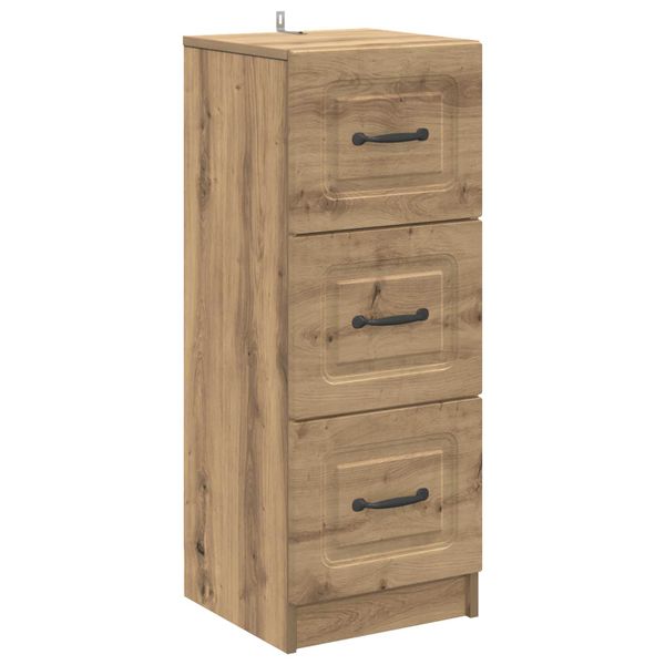 vidaXL Zásuvkový kabinet Dub artisan 33 x 34,5 x 87 cm