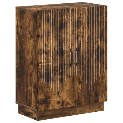 vidaXL Kúpeľňová úložná skriňa HOORN Dymový dub 59,5 x 31 x 77 cm
