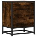 vidaXL Nočný stolík dymový dub 40x31x50 cm kompozitné drevo+kov